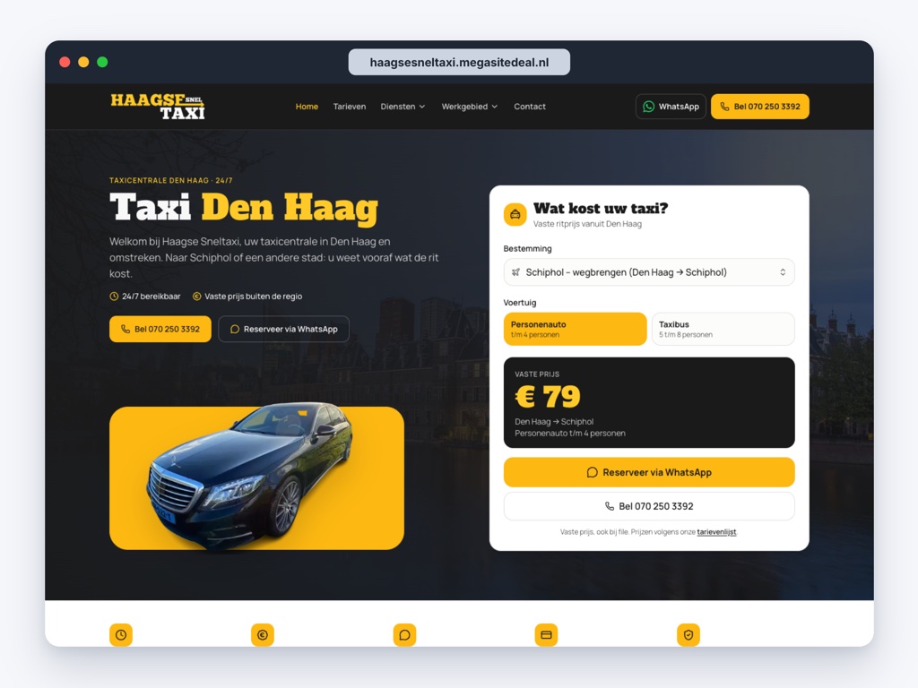 Voorbeeldontwerp, niet in opdracht: Haagse Sneltaxi