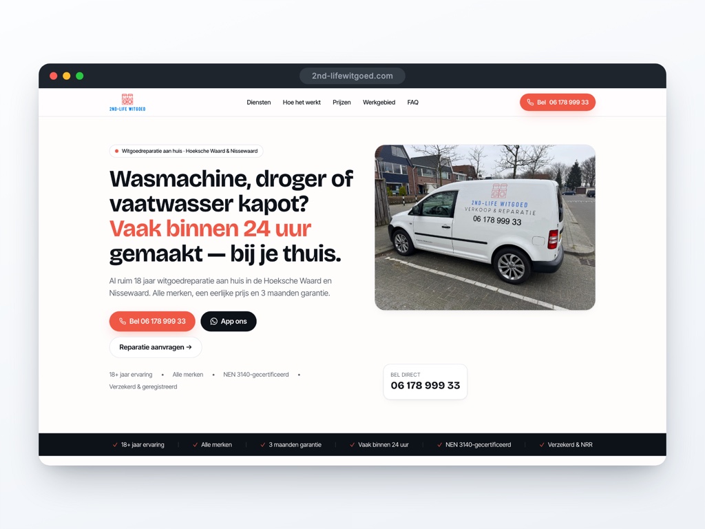 Voorbeeldwebsite 2nd-life Witgoed